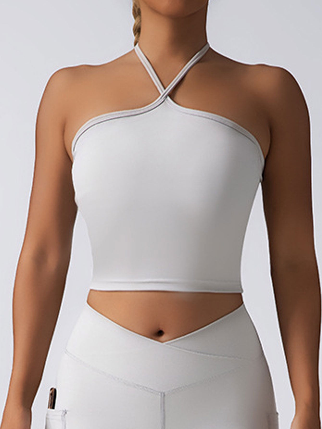 Crop Top With Built In Pads Sports Bras For Women