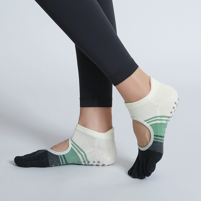 Pilates Non Slip Dance Backless Socks