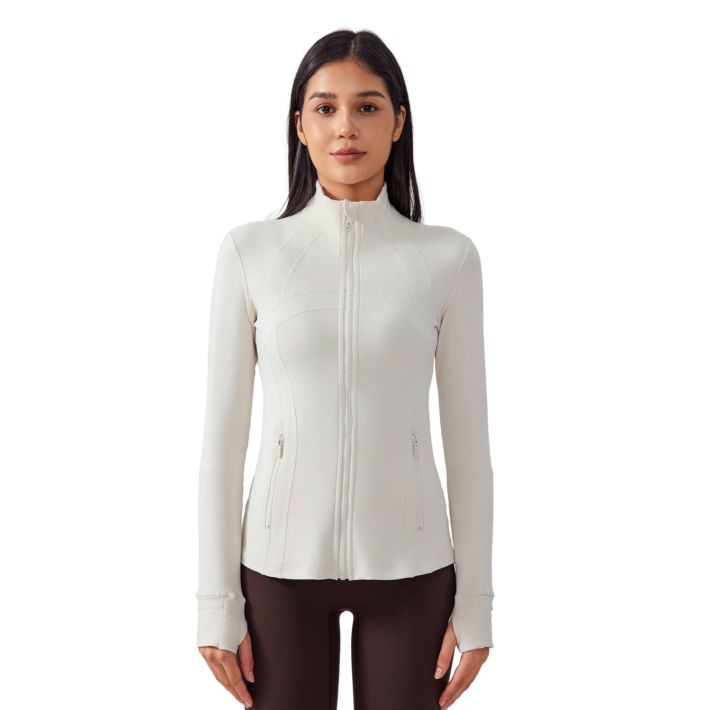 Yoga Sports Jacket Women Elastic Zipper Running Fitness Yoga Jackets