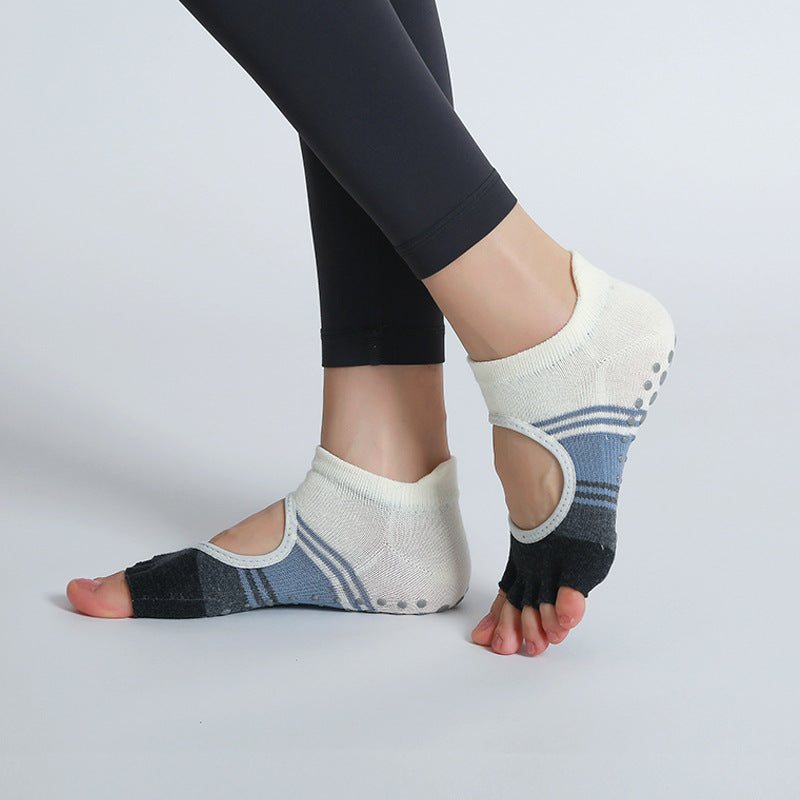 Pilates Non Slip Dance Backless Socks