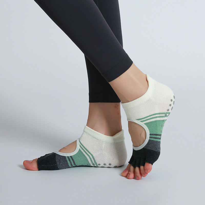 Pilates Non Slip Dance Backless Socks