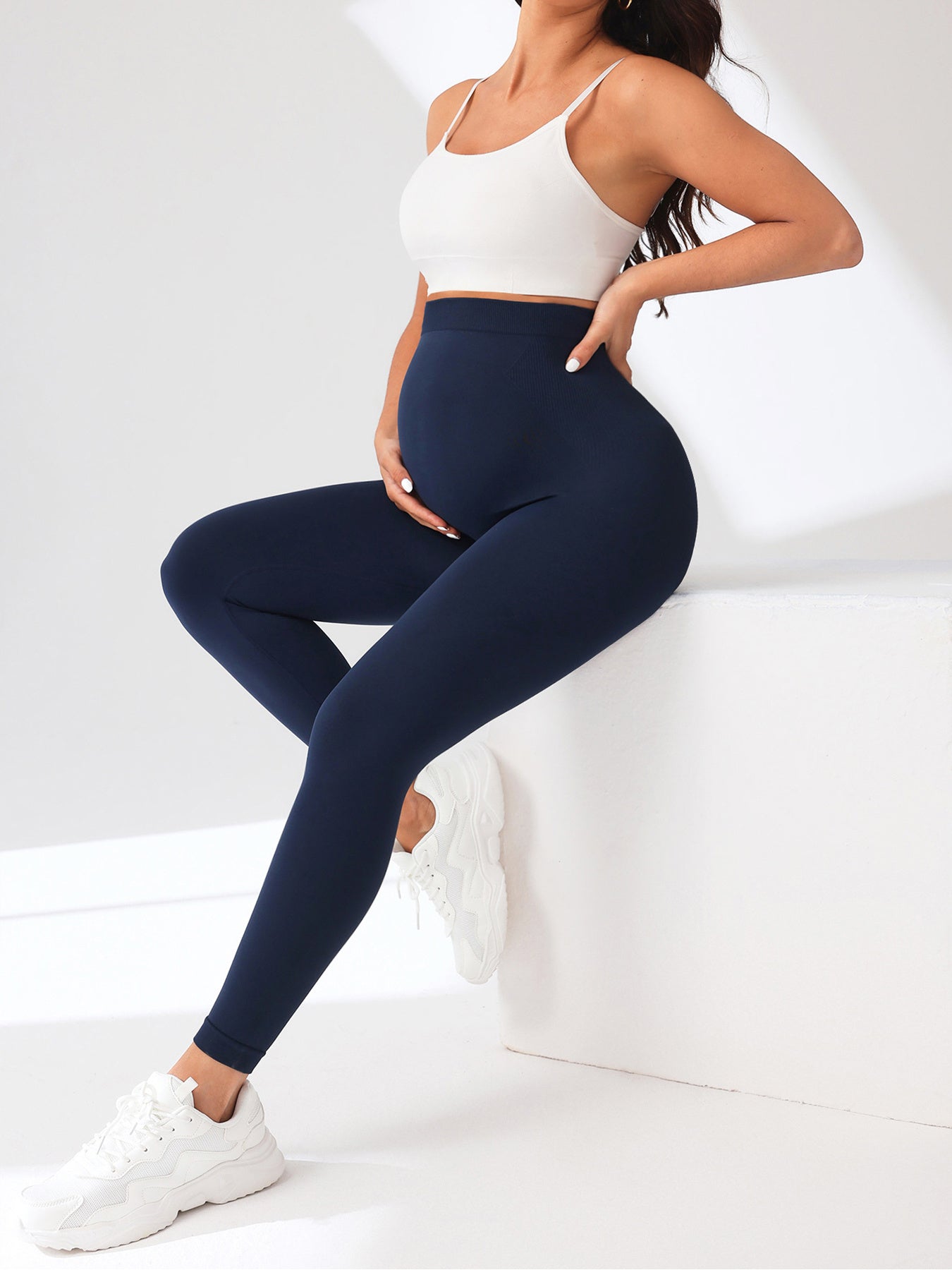 Women's Maternity Leggings Over The Belly Pregnancy Yoga Pants Active Wear Workout Leggings