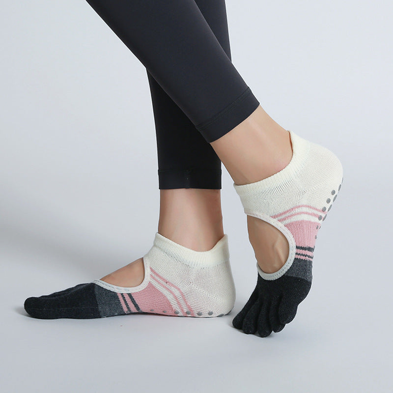 Pilates Non Slip Dance Backless Socks