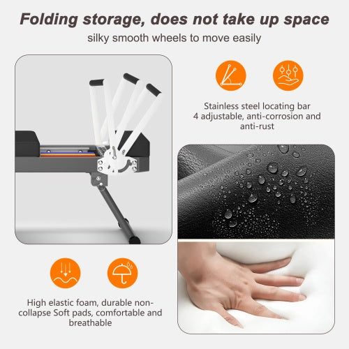 Pilates Core Bed, Foldable Home High Quality, Yoga Studio Same Commercial Fitness Equipment, Black