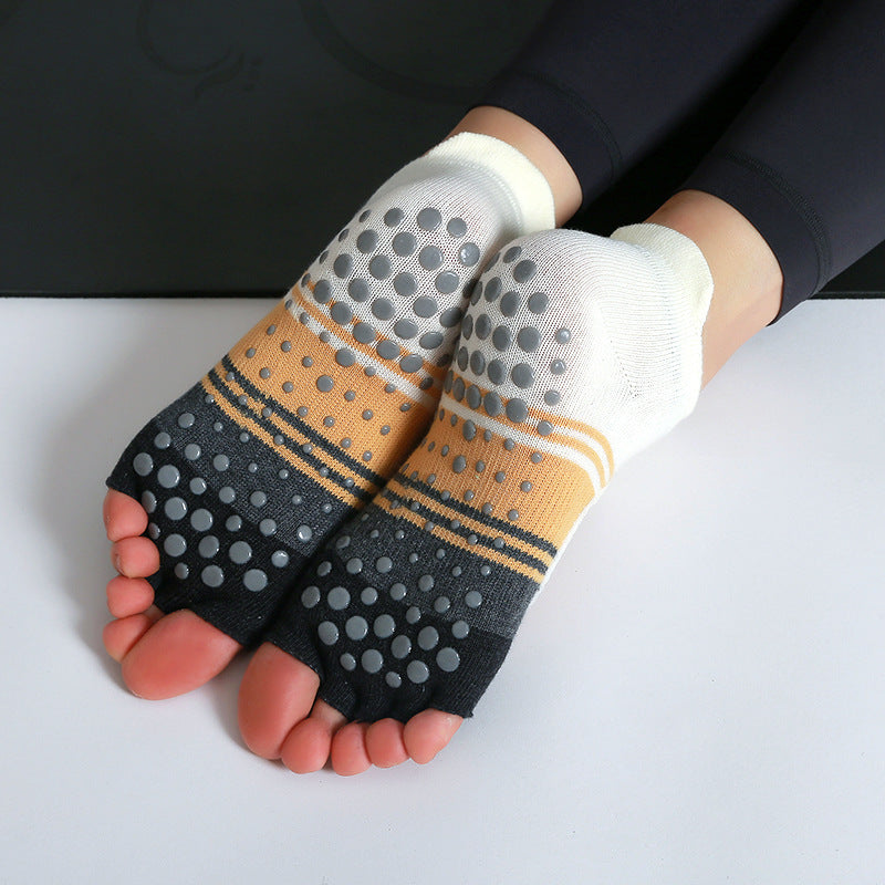 Pilates Non Slip Dance Backless Socks