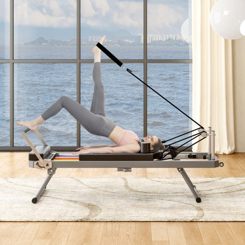 Pilates Core Bed, Foldable Home High Quality, Yoga Studio Same Commercial Fitness Equipment, Black